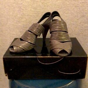 Miss Sixty peep toe heeled slides.